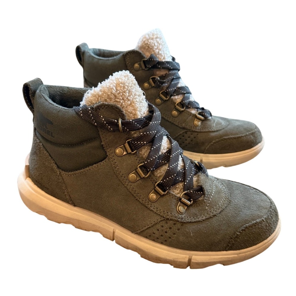 Sorel Olive Green Explorer Next Hiker Waterproof Boots Women's 7.5‎